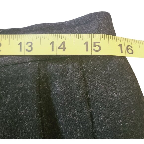 J.G. Hook Black 100% Wool Skirt Size 16 Tweed Midi Length Vintage - Picture 5 of 11
